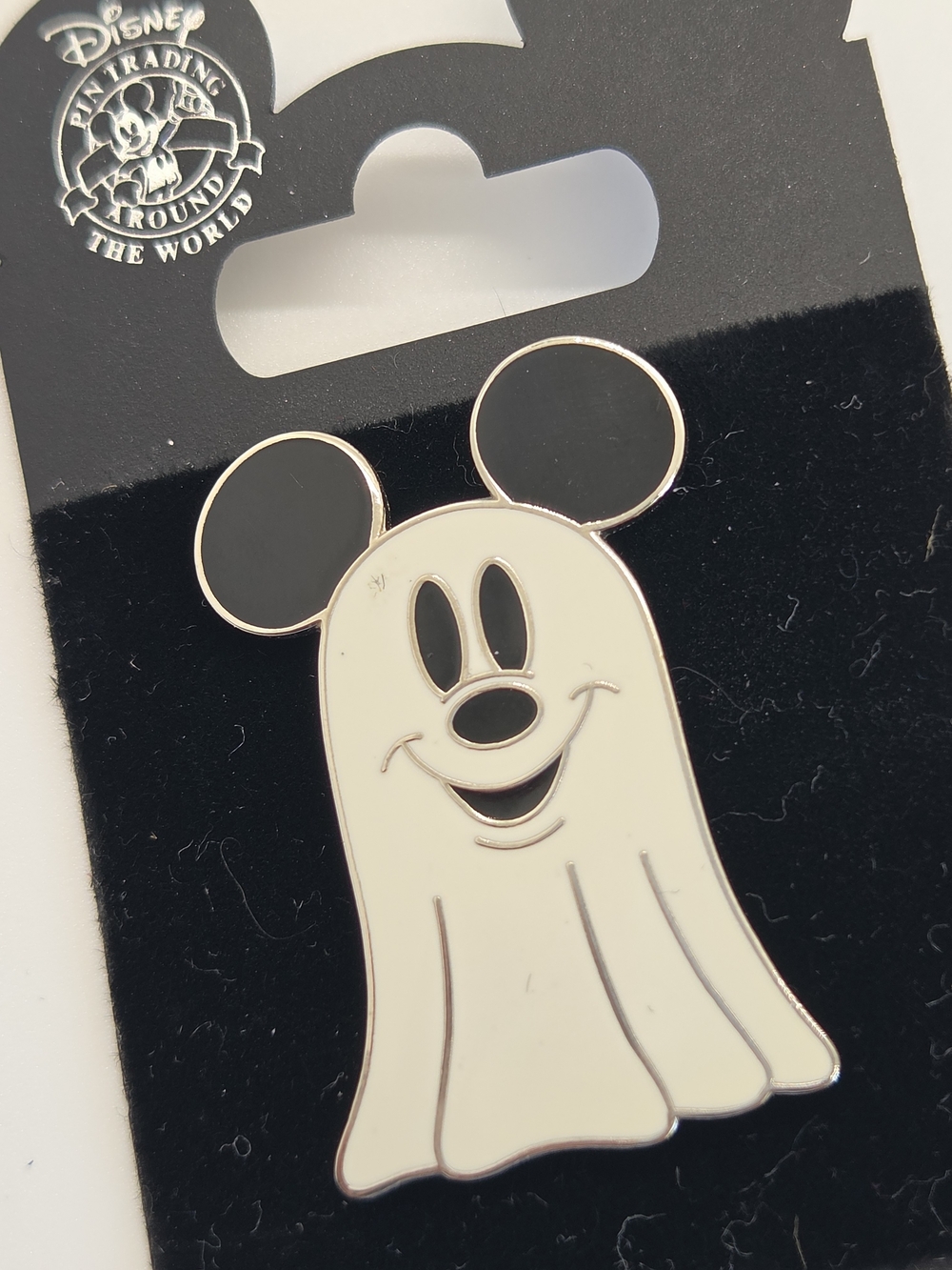 Mickey Mouse Ghost Halloween Pin with Backing Card